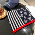 4 Colorblock Monogram Knitted Scarf