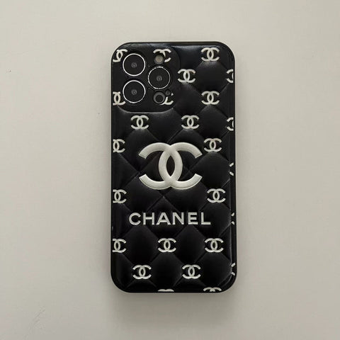 Embossed Chanel iPhone Case: Classic Luxury Design