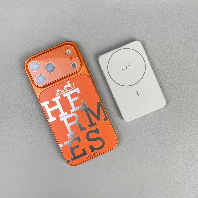 Luxury HRMS Orange iPhone Case - Premium Leather Protection