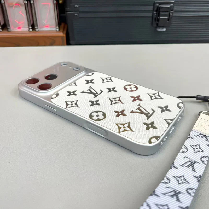 Premium Louis Vuitton Monogram Phone Case With Mini Strap For iPhone