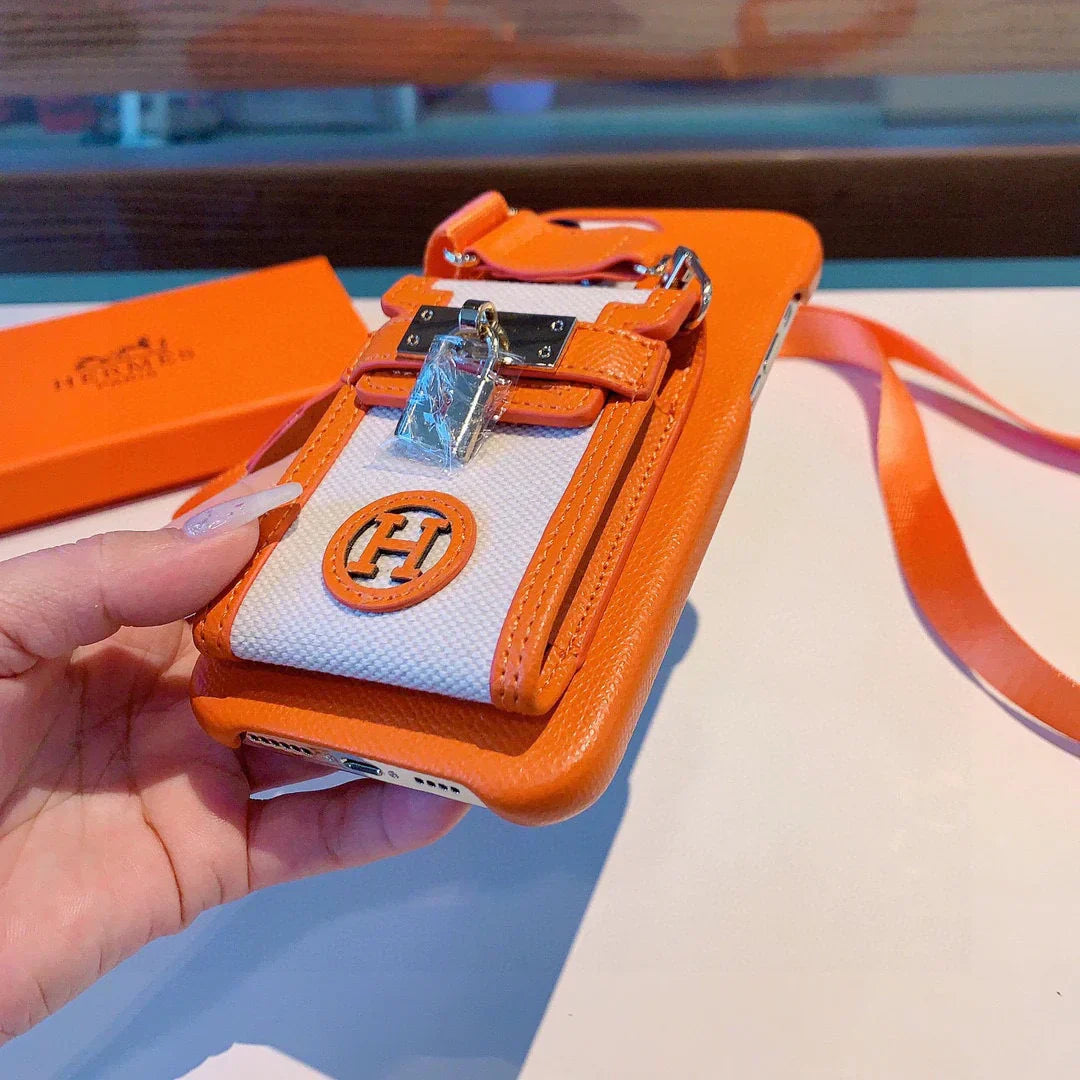 Hermes Luxury Leather Phone Case For iPhone 1