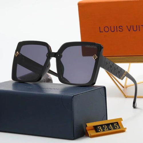 7 colors fashion four-leaf clover letter one-piece mirror leg polarized sunglasses
