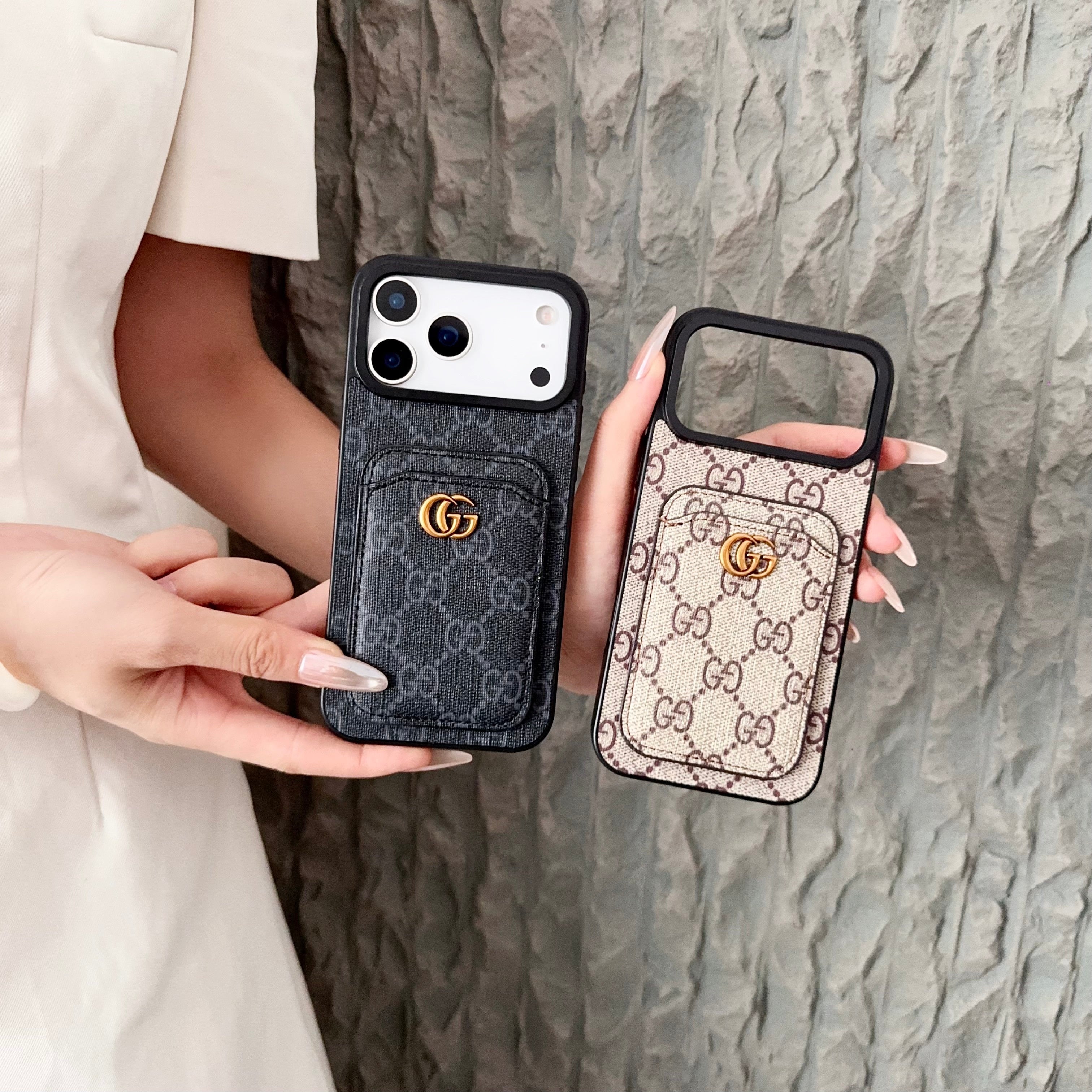 Luxury Magnetic Card holder Case for iPhone 12-17 Series