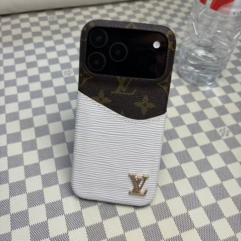 Leather Case with Card Holder for iPhone 17 / 16 / 15 / 14