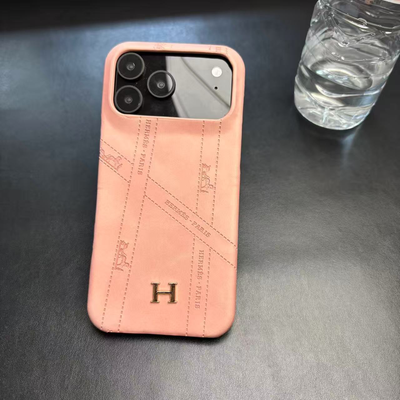 Hermes Luxury Leather Case For iPhone 12-17