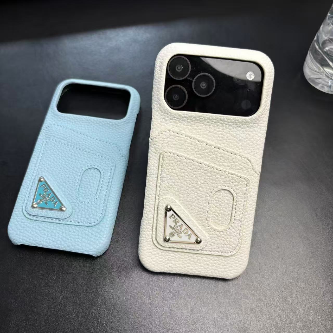 Prada Stylish Case with Card Holder For iPhone 13-17