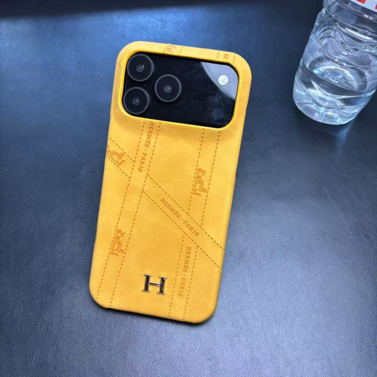 Hermes Luxury Leather Case For iPhone 12-17