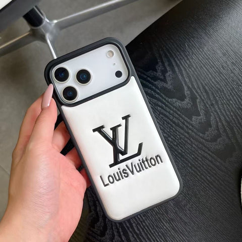 Luxury LV Leather Ultra-Slim Cover For iPhone 17/ 16 / 15 / 14