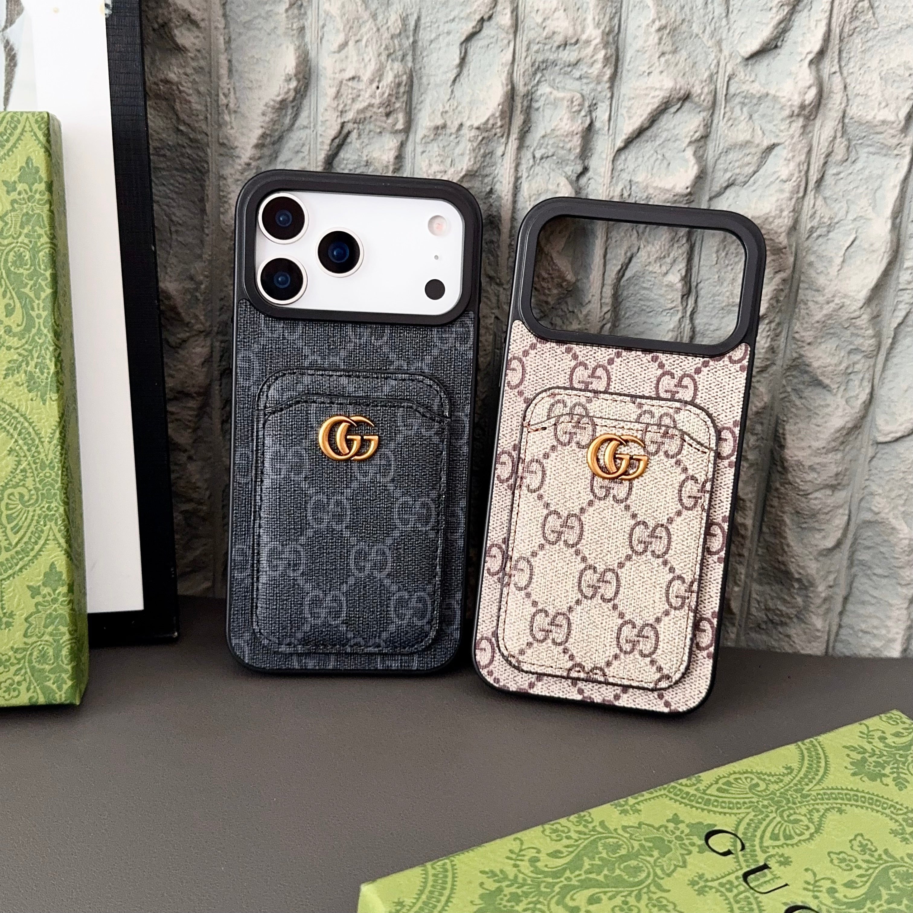 Luxury Magnetic Card holder Case for iPhone 12-17 Series