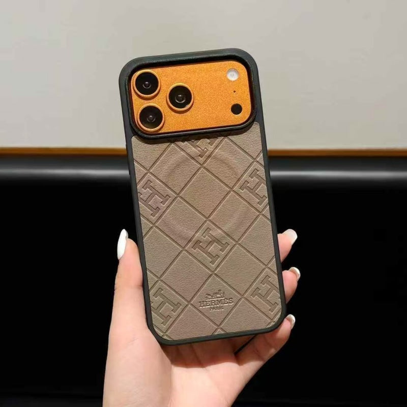 Magsafe Luxury Hrms Leather Case For iPhone 17 / 16 / 15 / 14