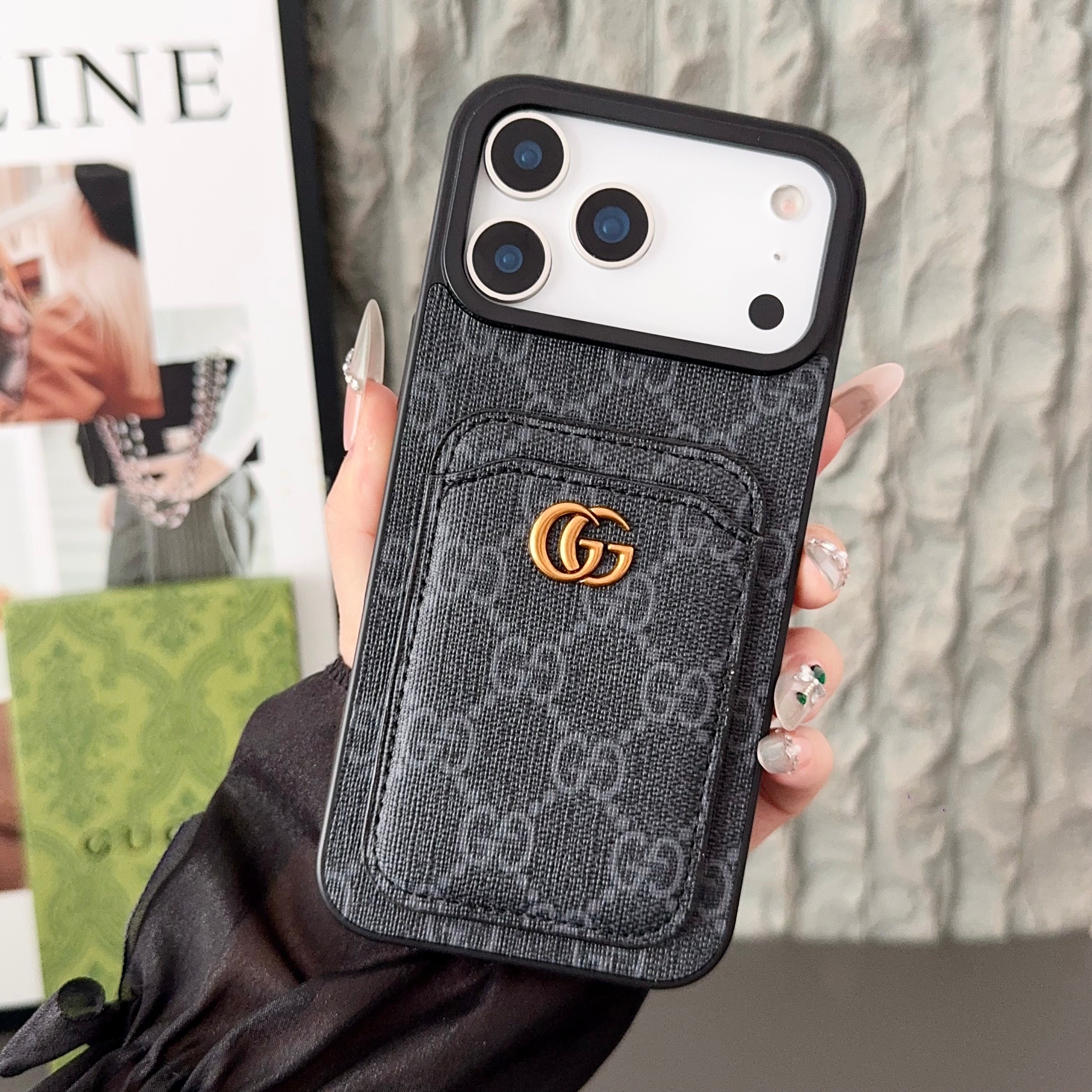 Luxury Magnetic Card holder Case for iPhone 12-17 Series
