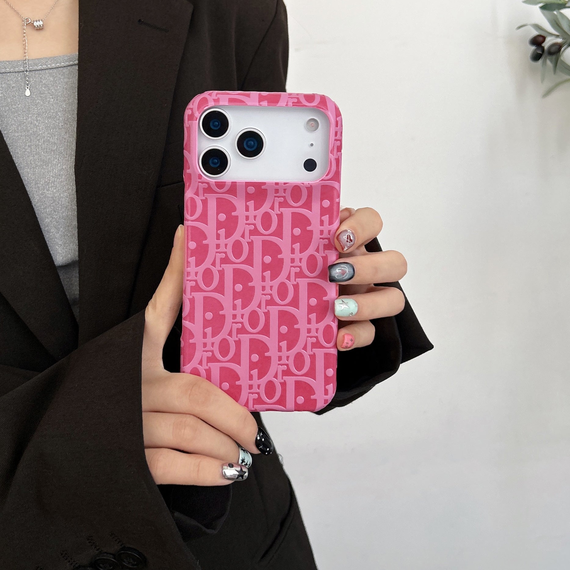 Lux Leather Dior Phone Case For iPhone 17 / 16 / 15 / 14