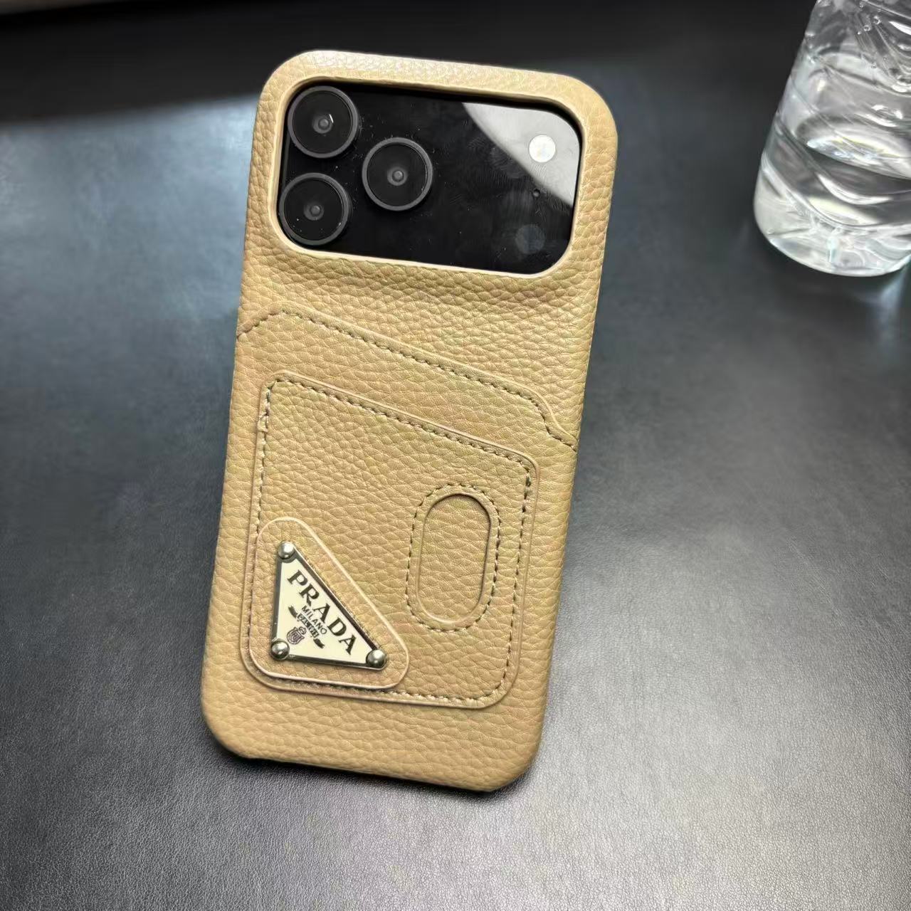 Prada Stylish Case with Card Holder For iPhone 13-17