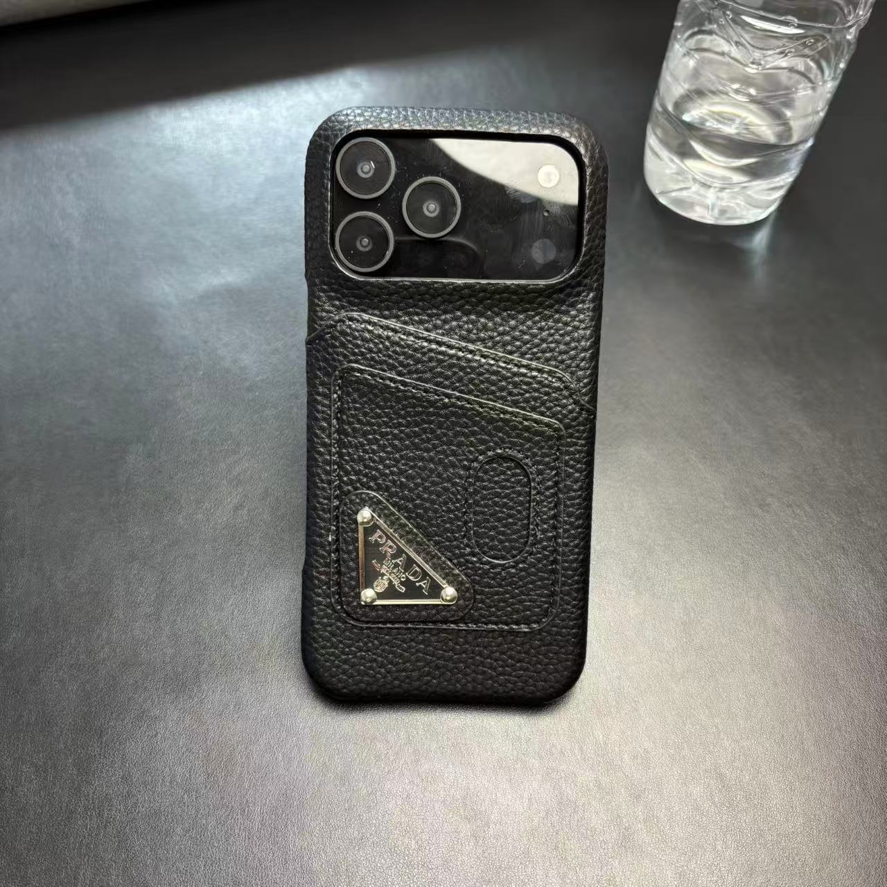 Prada Stylish Case with Card Holder For iPhone 13-17
