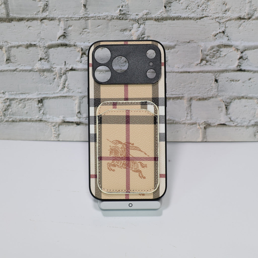 Luxury Brand Card Holder Phone Case For iPhone 12-17