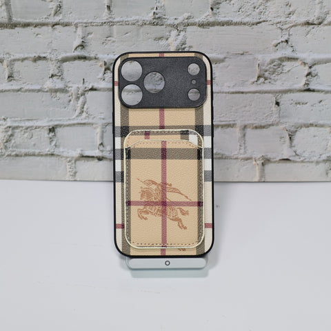 Luxury Brand Card Holder Phone Case For iPhone 12-17
