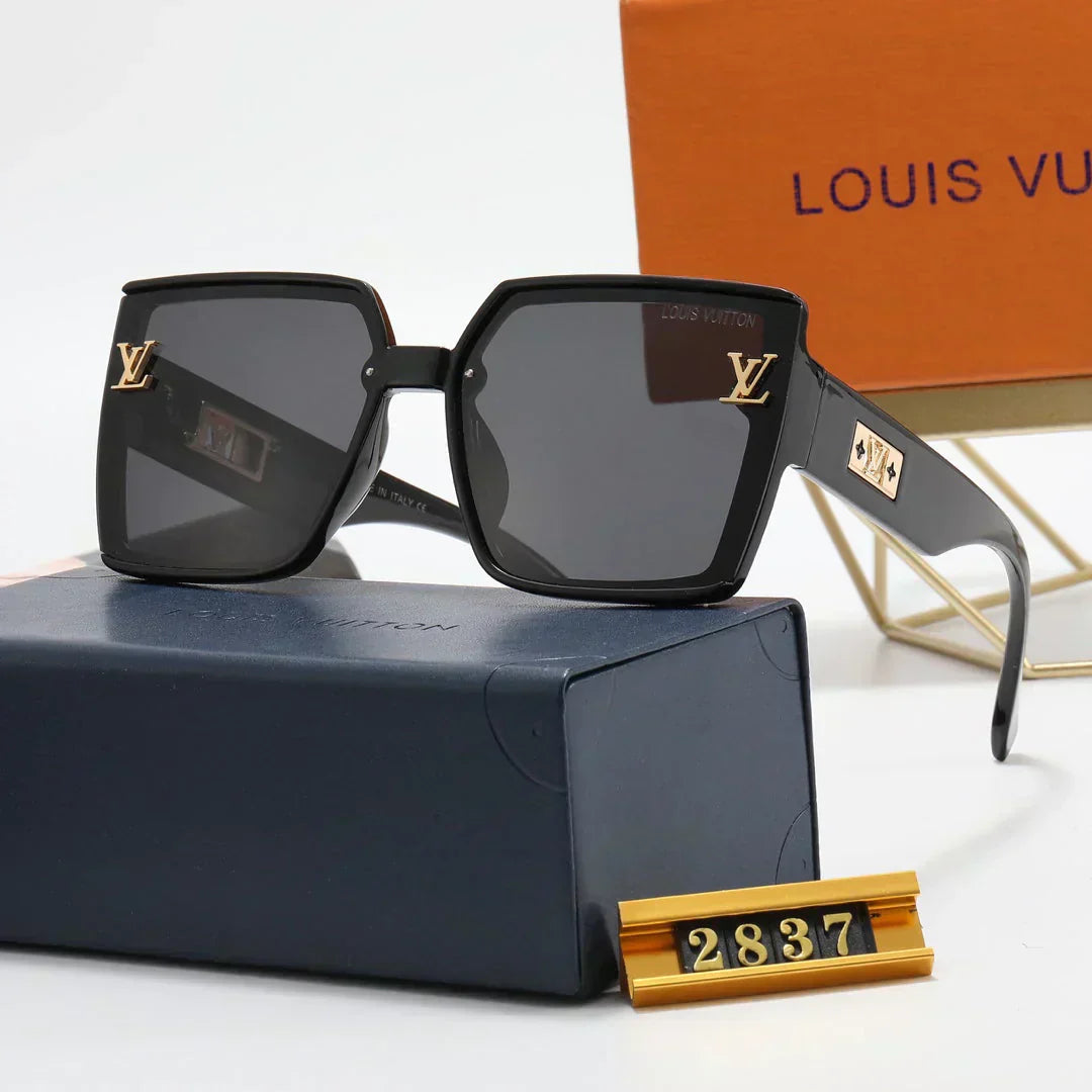 6 colors fashion hollow four-leaf clover alphabet polarized sunglasses