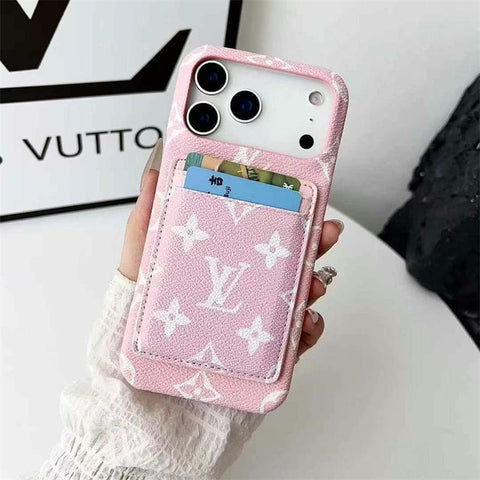 Leather Card Holder Case for iPhone 17/ 16/ 15/ 14