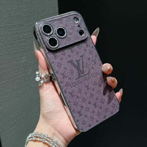 Lv Shiny Phone Case for iPhone Duo/18Pro/17/ 16/ 15/ 14