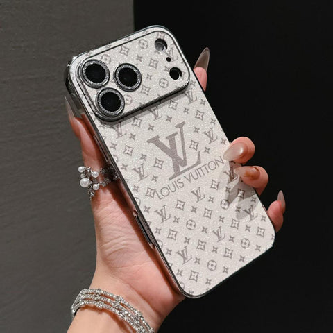 Lv Shiny Phone Case for iPhone Duo/18Pro/17/ 16/ 15/ 14