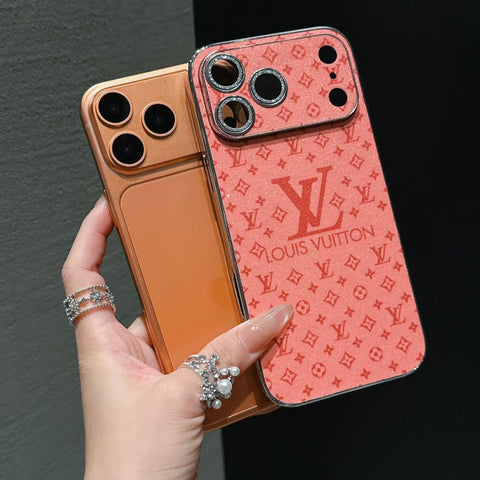 Lv Shiny Phone Case for iPhone Duo/18Pro/17/ 16/ 15/ 14