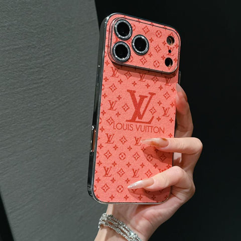 Lv Shiny Phone Case for iPhone Duo/18Pro/17/ 16/ 15/ 14