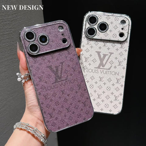 Lv Shiny Phone Case for iPhone Duo/18Pro/17/ 16/ 15/ 14