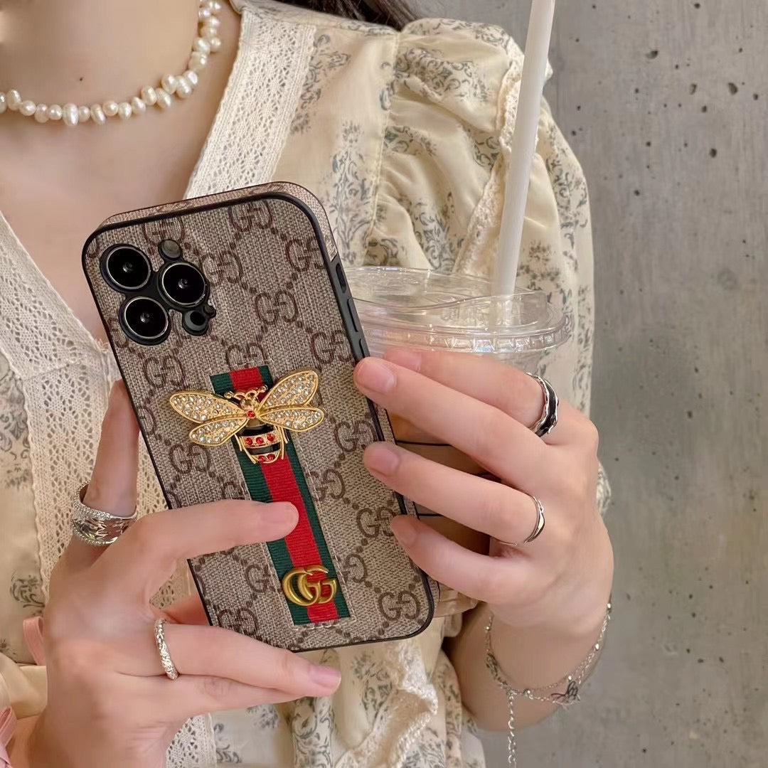 Bee Trendy Phone Case For iPhone With Hand Holder