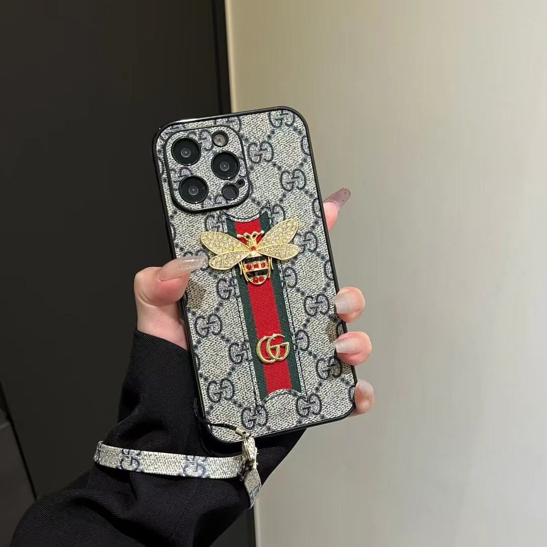 Bee Trendy Phone Case For iPhone With Hand Holder