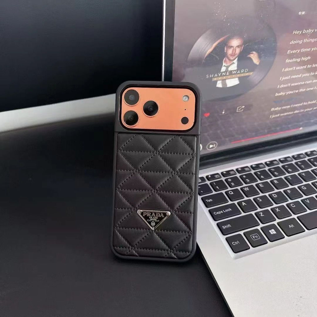 Prada Luxury Quilted Leather iPhone Case