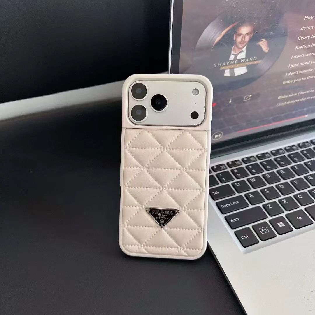 Prada Luxury Quilted Leather iPhone Case