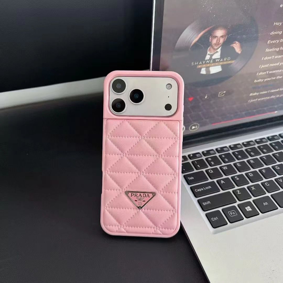 Prada Luxury Quilted Leather iPhone Case