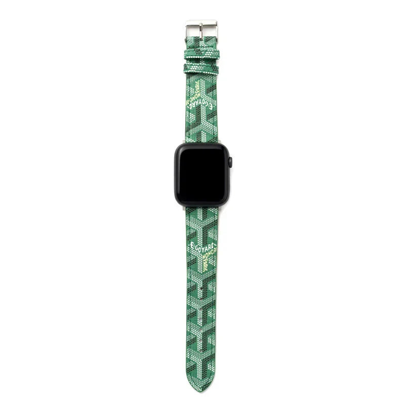 Luxury GYD GREEN Leather Strap for Apple Watch
