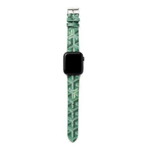 Luxury GYD GREEN Leather Strap for Apple Watch