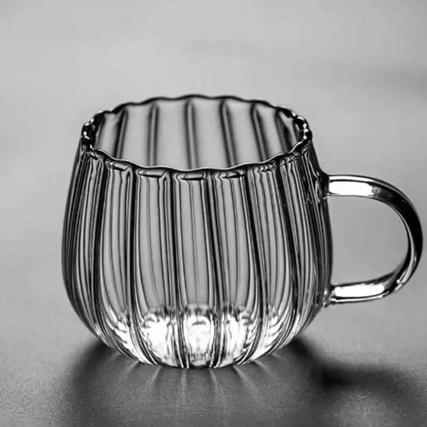 Handcrafted Glass Ruffle Mugs