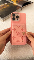 LV Luxury Leather Card Holder Phone Case for iPhone 17 / 16 / 15 / 14