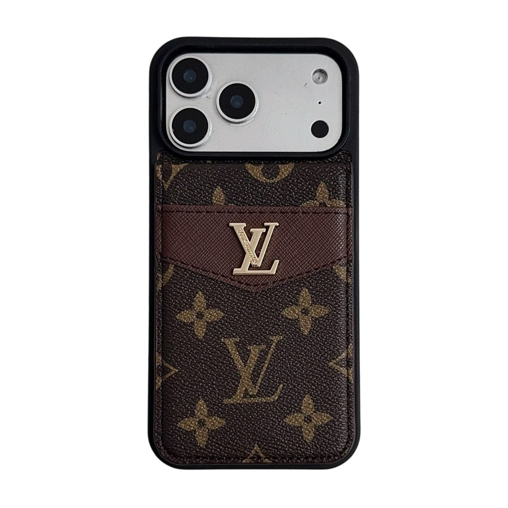 Louis V Card Holder Case For iPhone 12-17