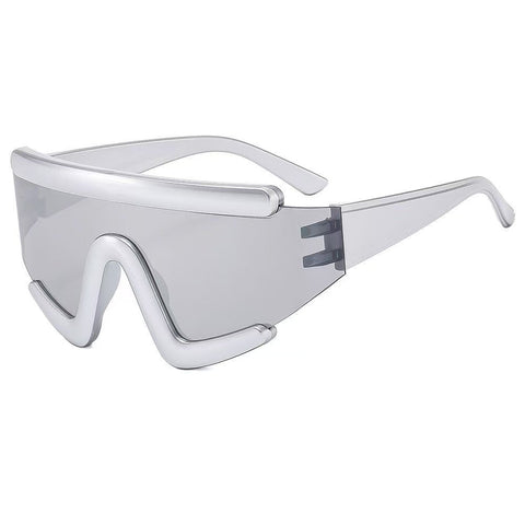 Wholesale Oversize Futuristic Shield Wraparound Visor Sunglasses