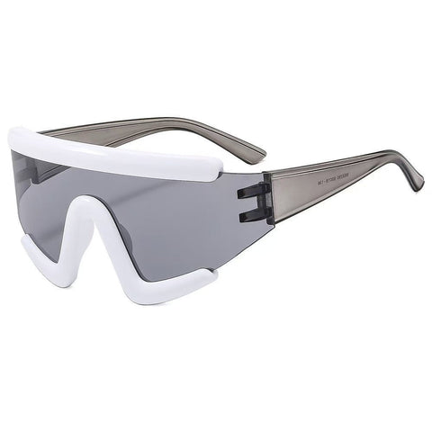 Wholesale Oversize Futuristic Shield Wraparound Visor Sunglasses