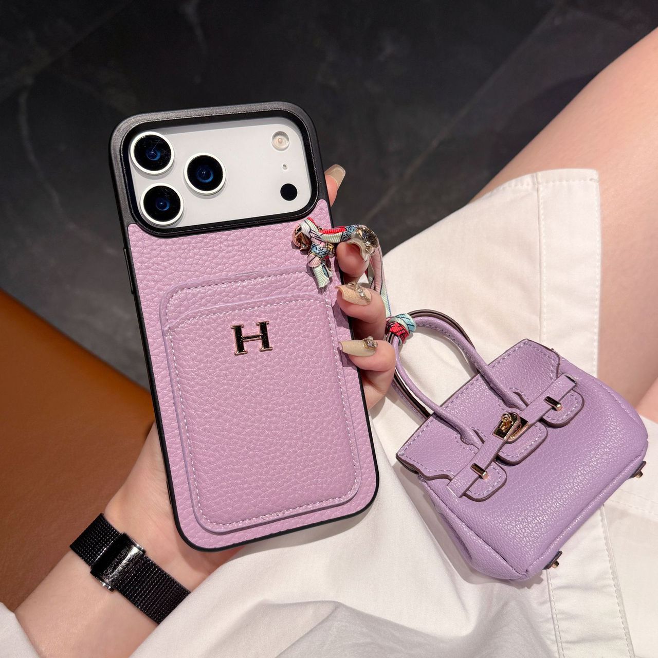 Luxury Hermes Case with AirPods Case For iPhone 14-17