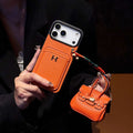 Luxury Hermes Case with AirPods Case For iPhone 14-17