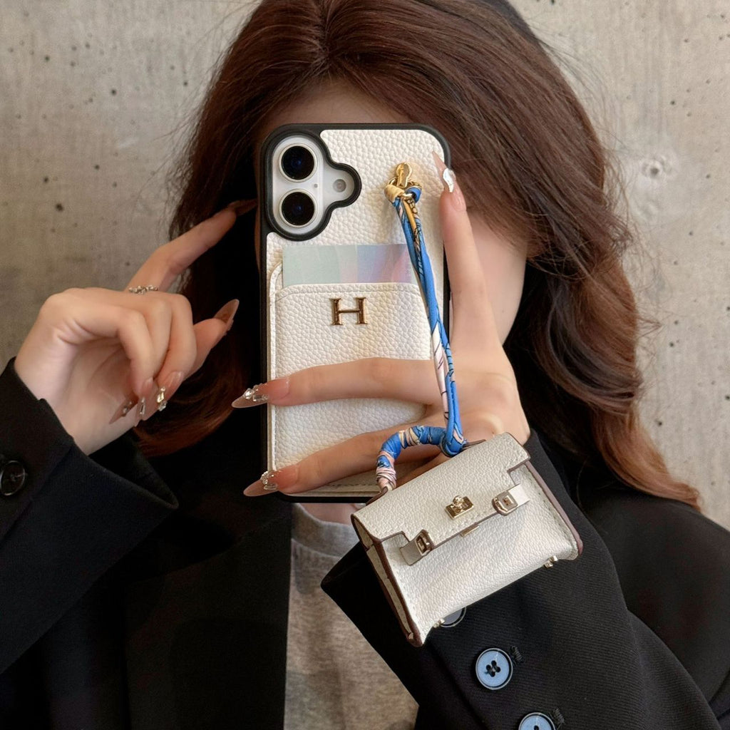 Luxury Hermes Case with AirPods Case For iPhone 14-17