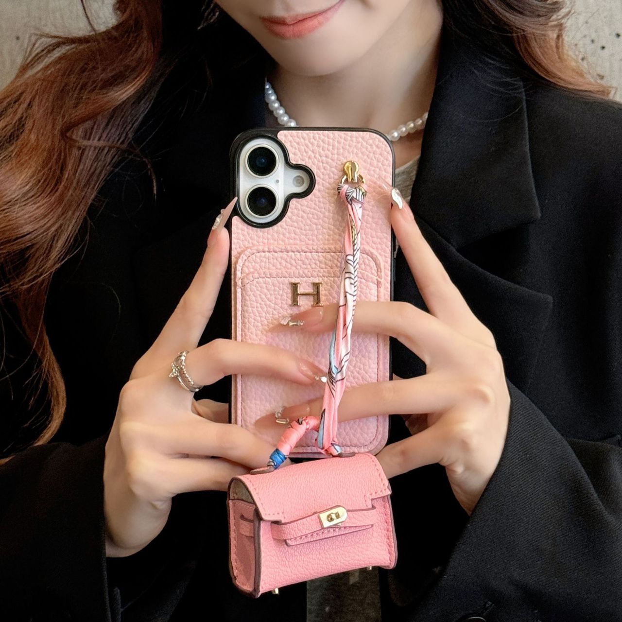 Luxury Hermes Case with AirPods Case For iPhone 14-17