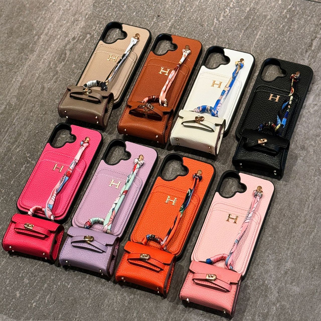 Luxury Hermes Case with AirPods Case For iPhone 14-17