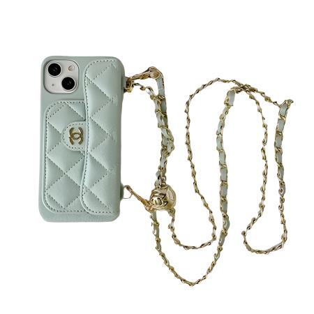 Premium Quilted Leather Crossbody Wallet Case for iPhone 12 - 17 Series