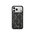 Luxury Woven Monogram & Geometric Slim Case for iPhone 12-17 Series
