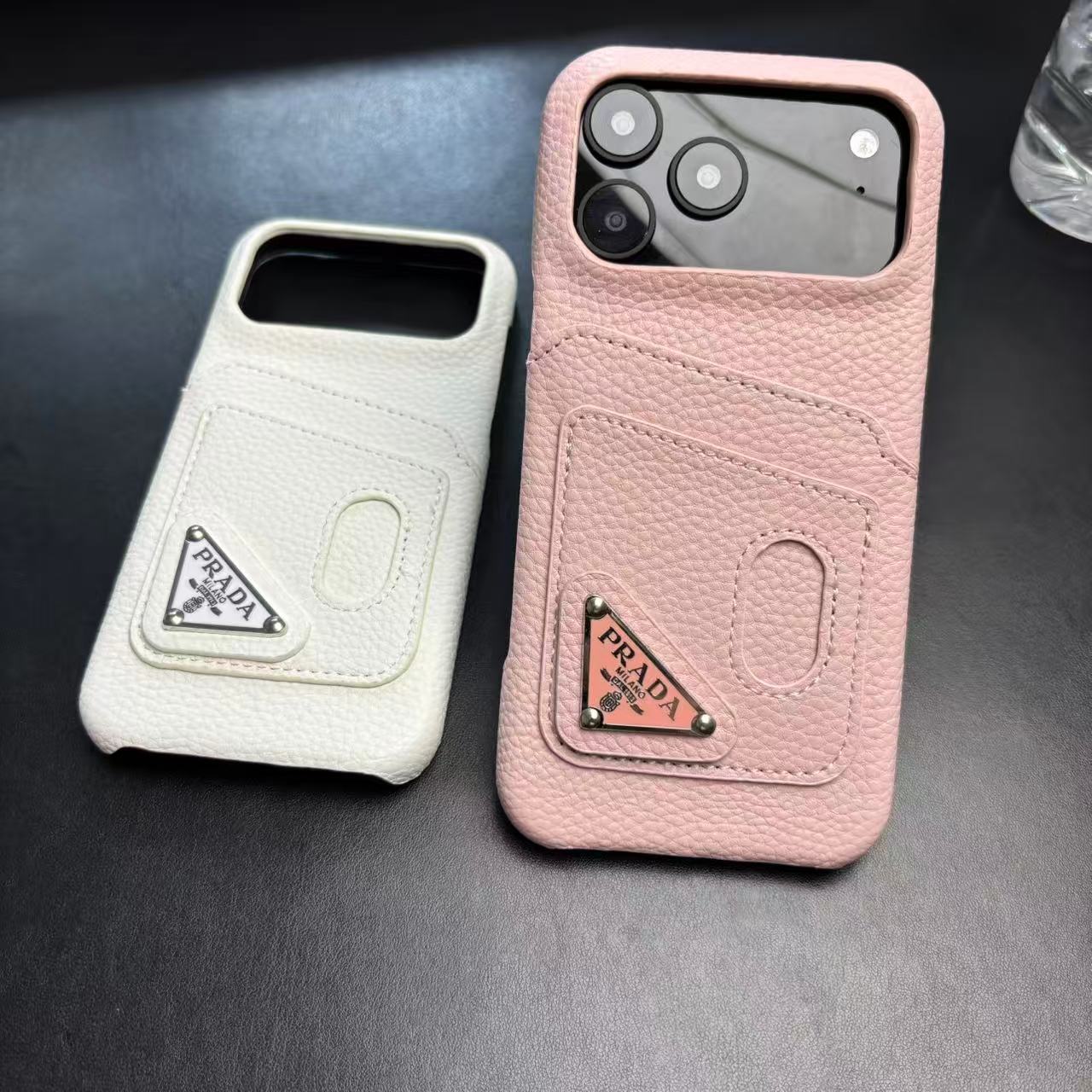 Prada Stylish Case with Card Holder For iPhone 13-17