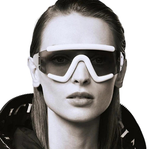 Wholesale Oversize Futuristic Shield Wraparound Visor Sunglasses