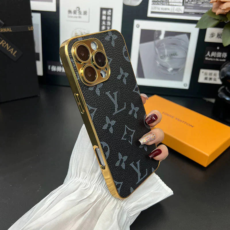 NEW DESIGN SOFT LUXURY IPHONE CASE WITH GOLDEN BORDER