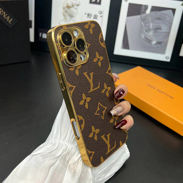 NEW DESIGN SOFT LUXURY IPHONE CASE WITH GOLDEN BORDER